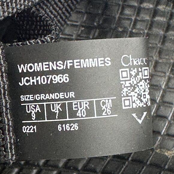 Chaco Sandals Womens 9 Black White Chaco zcloud 2 Excite Strappy Sport Hiking - Picture 11 of 12